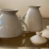 Sugar bowl and milk jug in Pallas Limoge porcelain