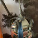 Suspension chrome metal flower