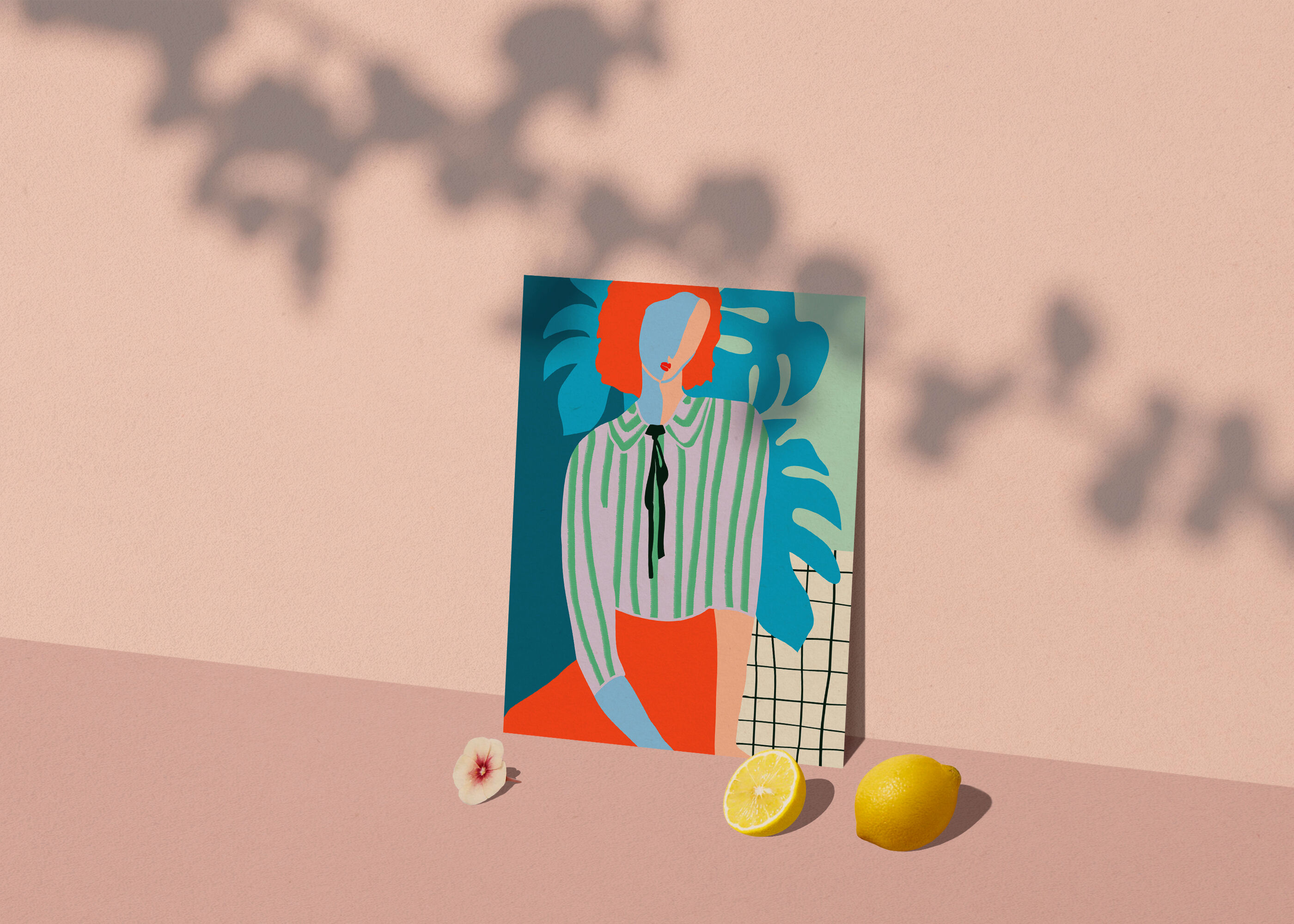 Illustration A4 - The Lady in the mönsterås 21 x 29, 7 cm