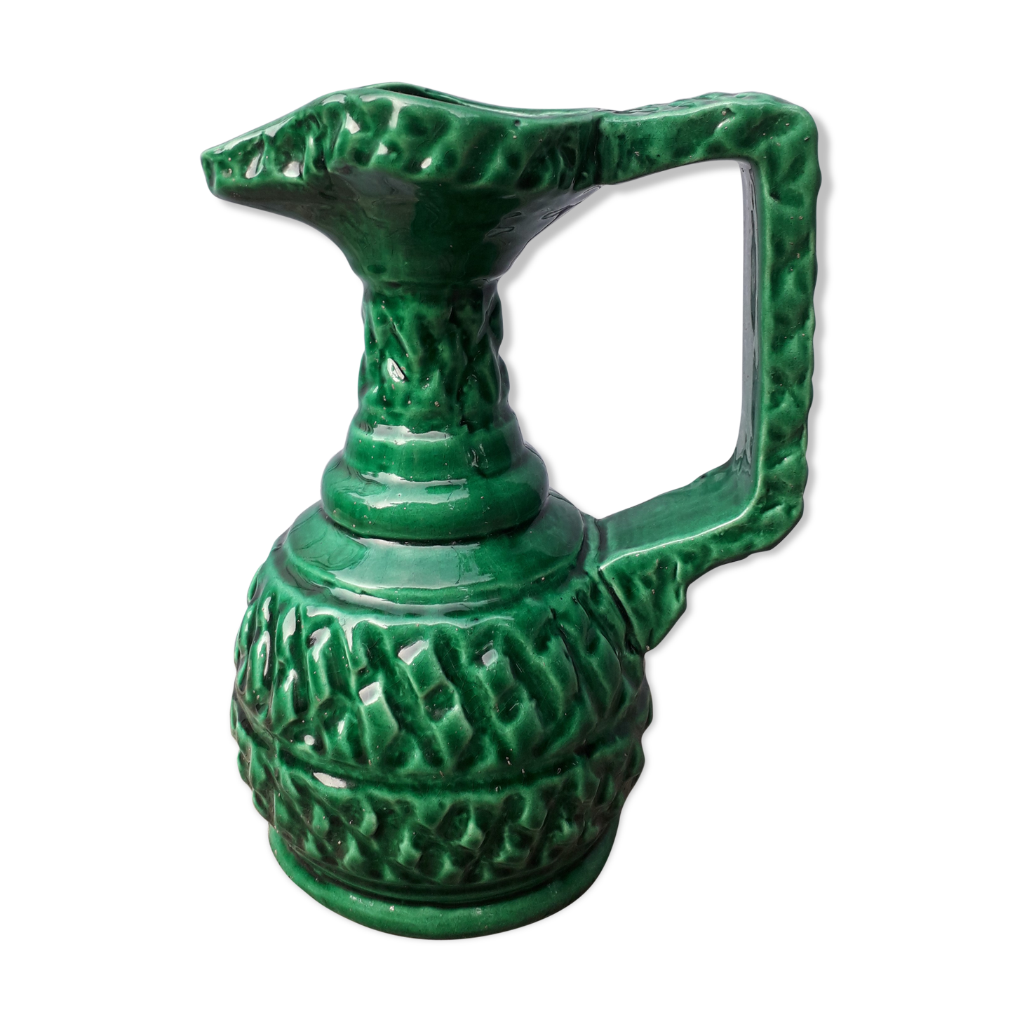 Green vallauris pitcher