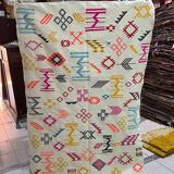 Azilal Kilim Berber Rug • Colorful Geometric Patterns