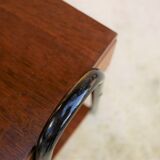 Vintage wooden and metal bedside table