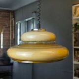 Acrylic retractable pull down pendant lamp