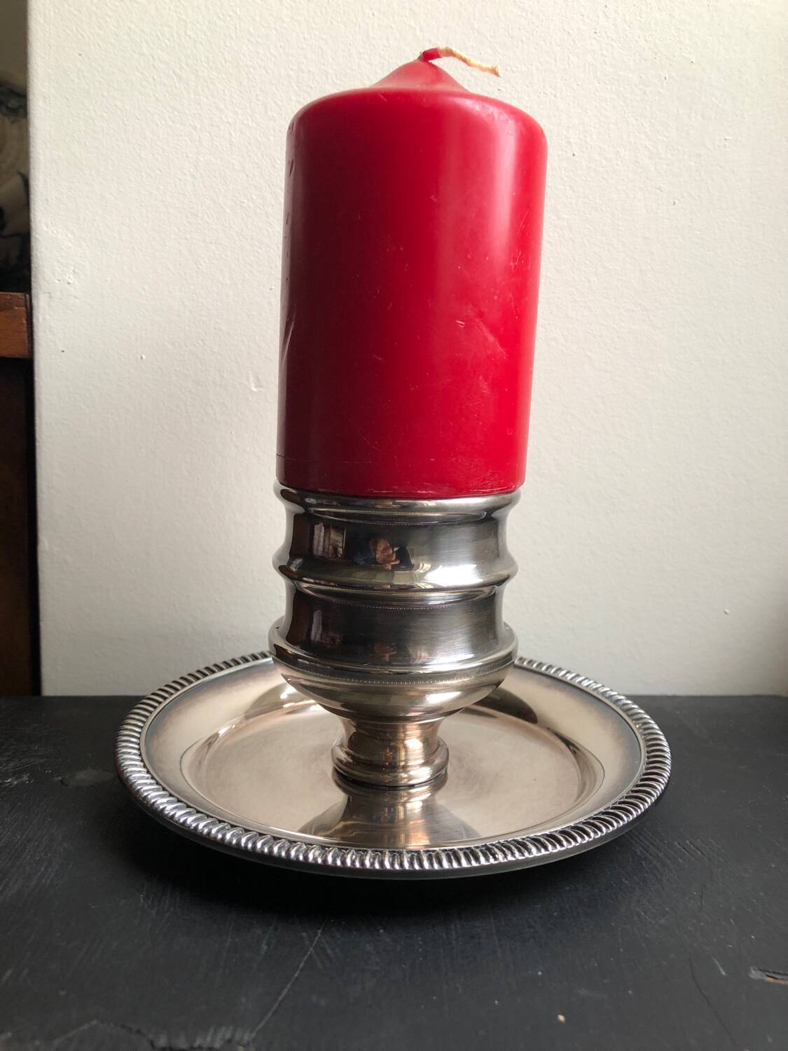 Silver-plated candlestick