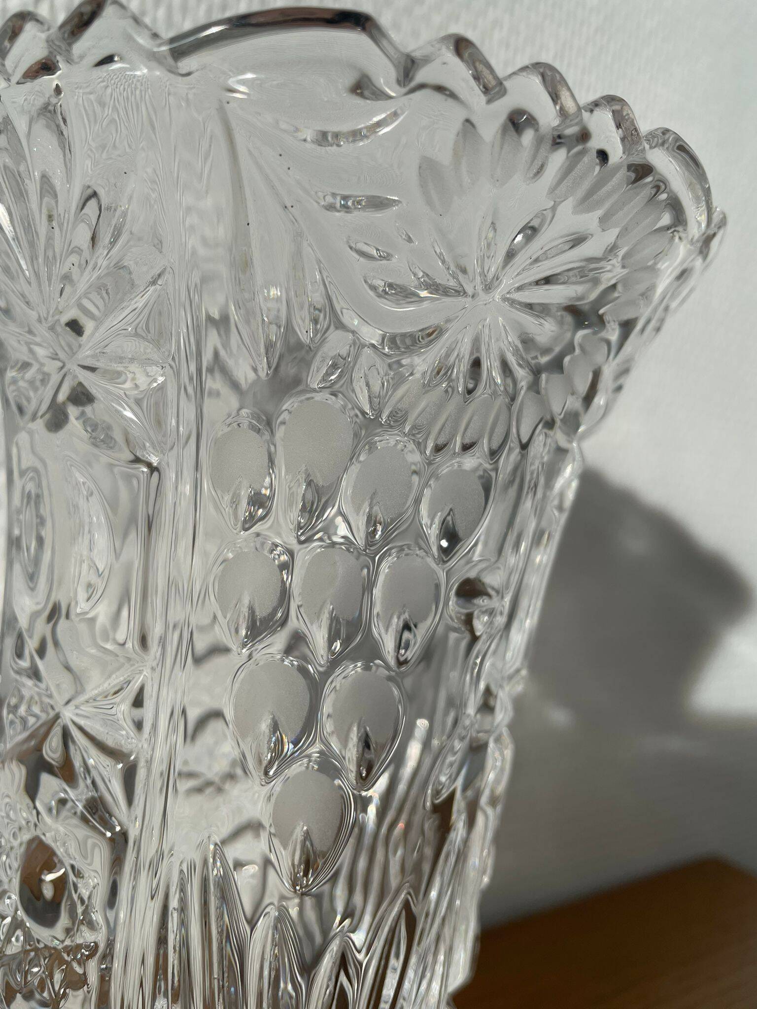 Cut crystal vase