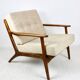 Danish Vintage Beige Boucle Armchair, 1970s