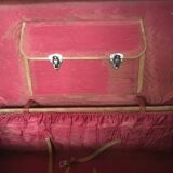 suitcase of leather with labels of palaces