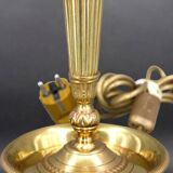 Bronze Bouillotte Lamp in Empire Style with Tin Shade