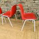 Ensemble de 4 chaises rouges modèle europa