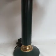 Vintage table lamp base from the 1970s/1980s in leather - in working condition.