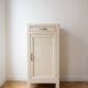 Art Deco wardrobe set: small beige wood (L 61 cm × H 126 cm × D 40 cm)
