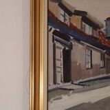 Original Oil on Canvas – “Side Street” by Yo Johansson – Signed, Framed