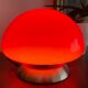 Lampe champignon tactile rouge