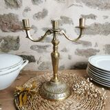 3 branch brass candlestick
