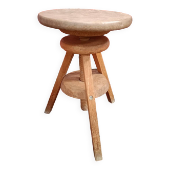 Vintage wooden screw stool