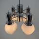 Murano Glass & Chrome Chandelier, Italy, 1970s