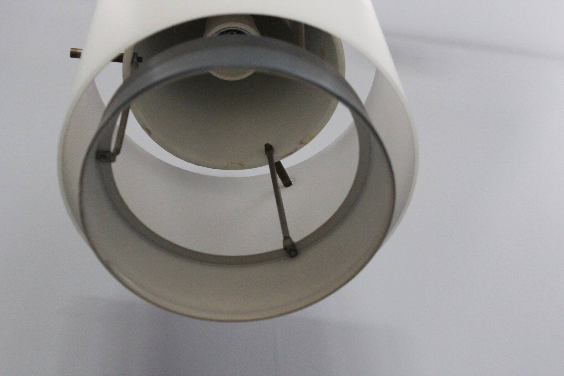 Metal and Glass Ceiling Light by Louis C. Kalff for Philips, 1950s