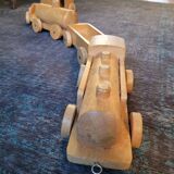 Old wooden train - beech toy