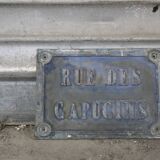 Antique street sign, cast iron, 19th century