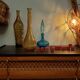 60's wood and rattan dresser