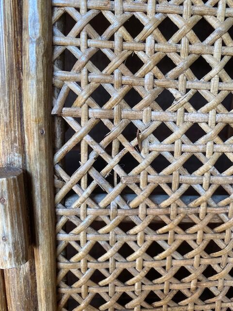 Rattan bamboo stand shelf