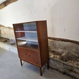 Small MDK display case / teak veneer bookcase 1960 Scandinavian design