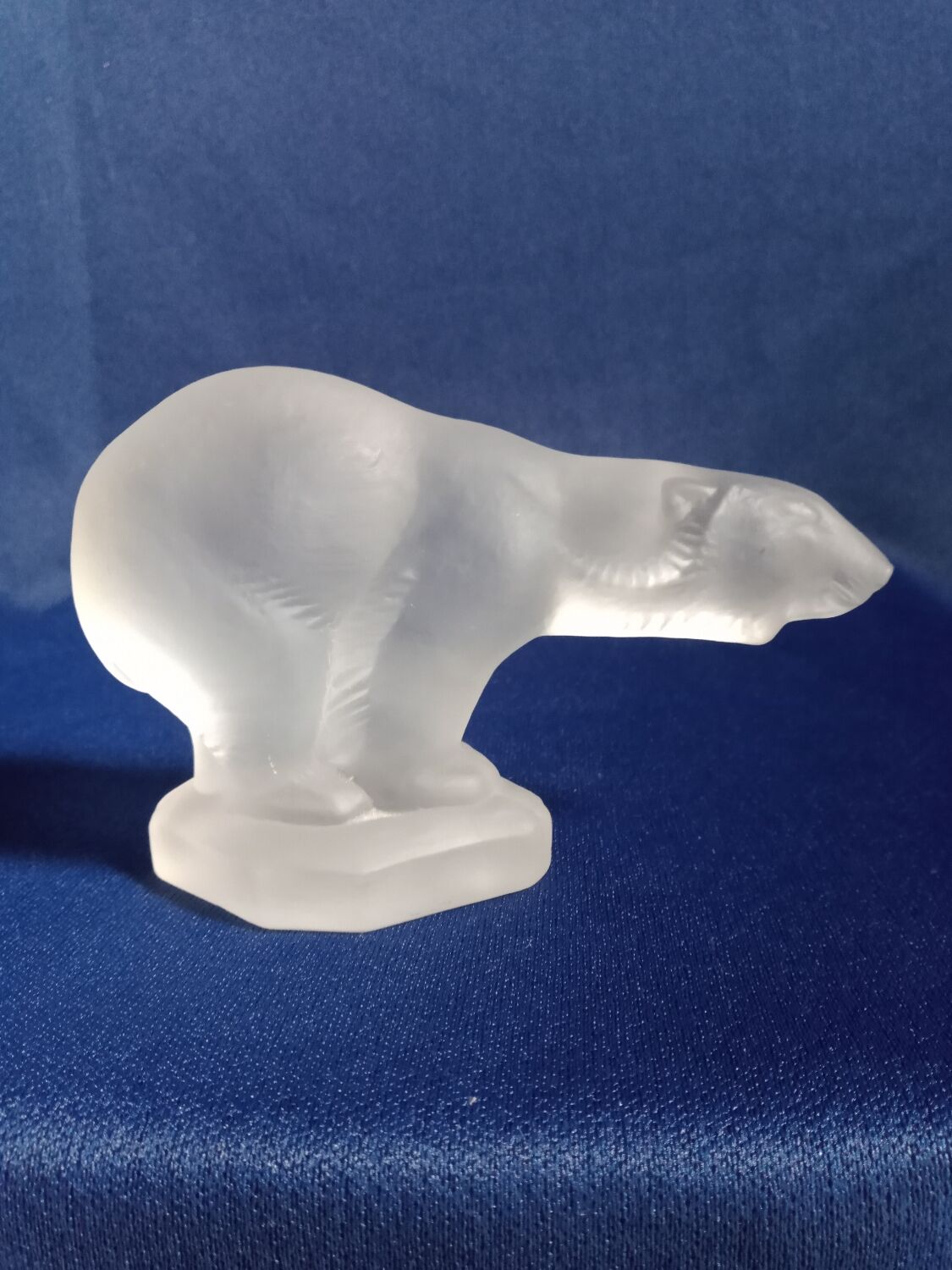 Frosted Glass Bear Paperweight