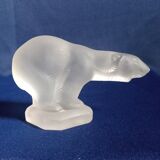 Frosted Glass Bear Paperweight