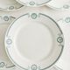 Set of 6 flat plates, ironstone, Petrus Regout, Empire.