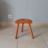 Tripod stool in solid wood years 40/50