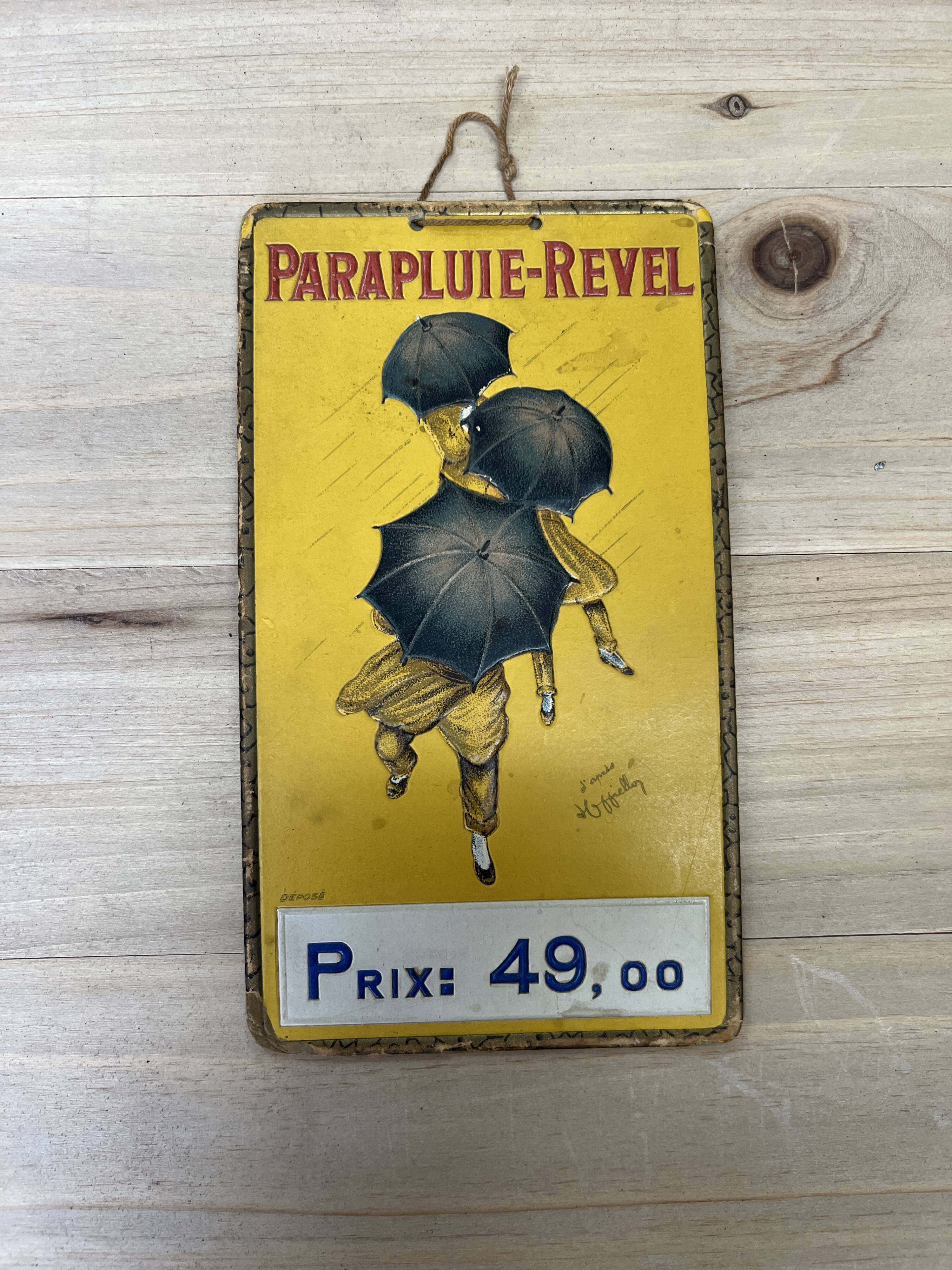 Carton umbrella revel no advertising sheet old pub cappiello