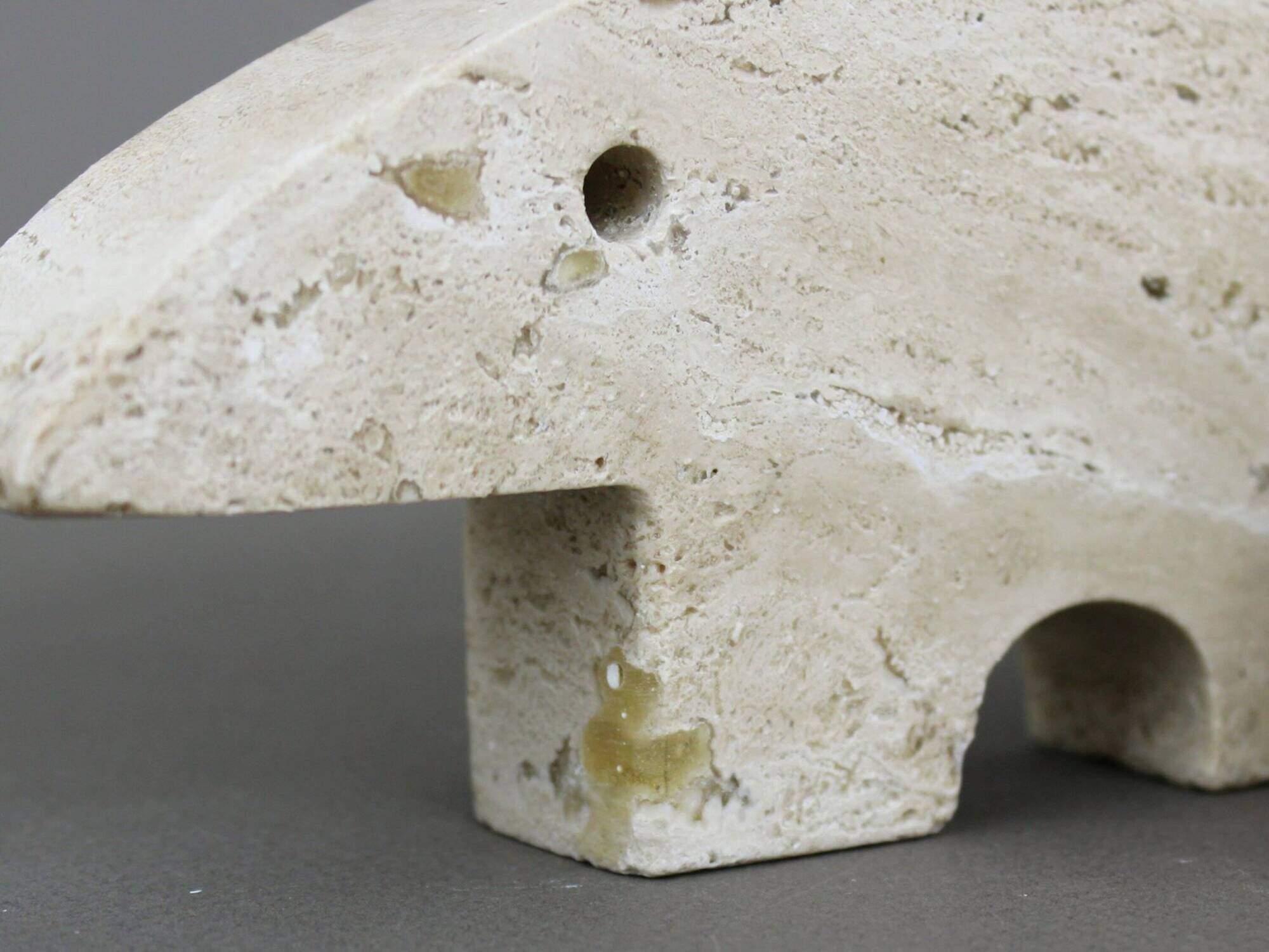 Set of 4 travertine anteaters Fratelli Mannelli vintage 70s