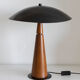 Vintage lamp Aluminor wooden foot art style vintage art deco 80s