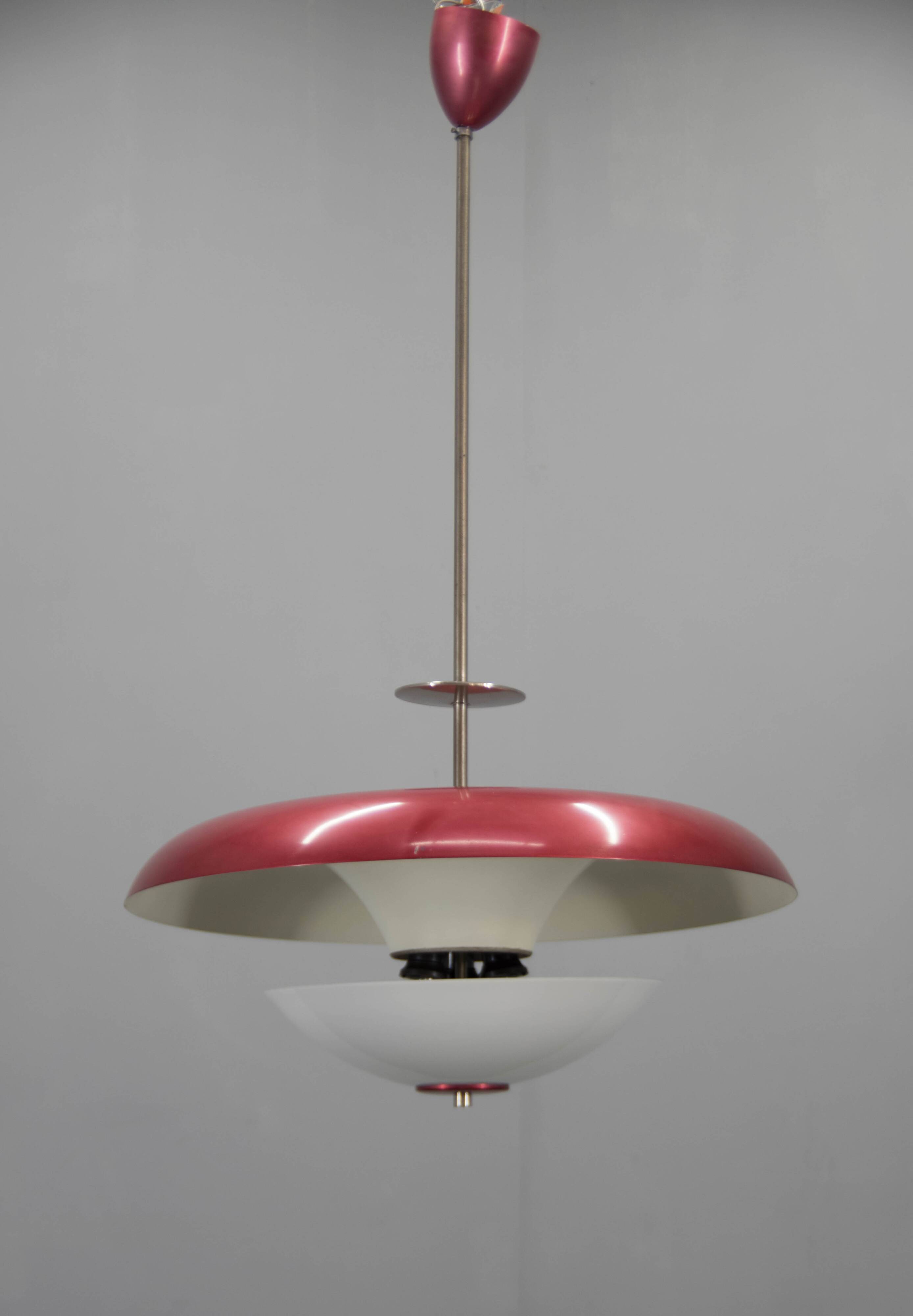 Bauhaus Purple Chandelier by IAS, 1930s