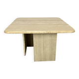 Square travertine coffee table