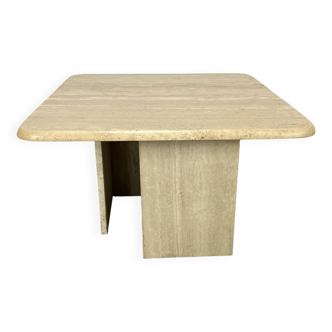 Square travertine coffee table
