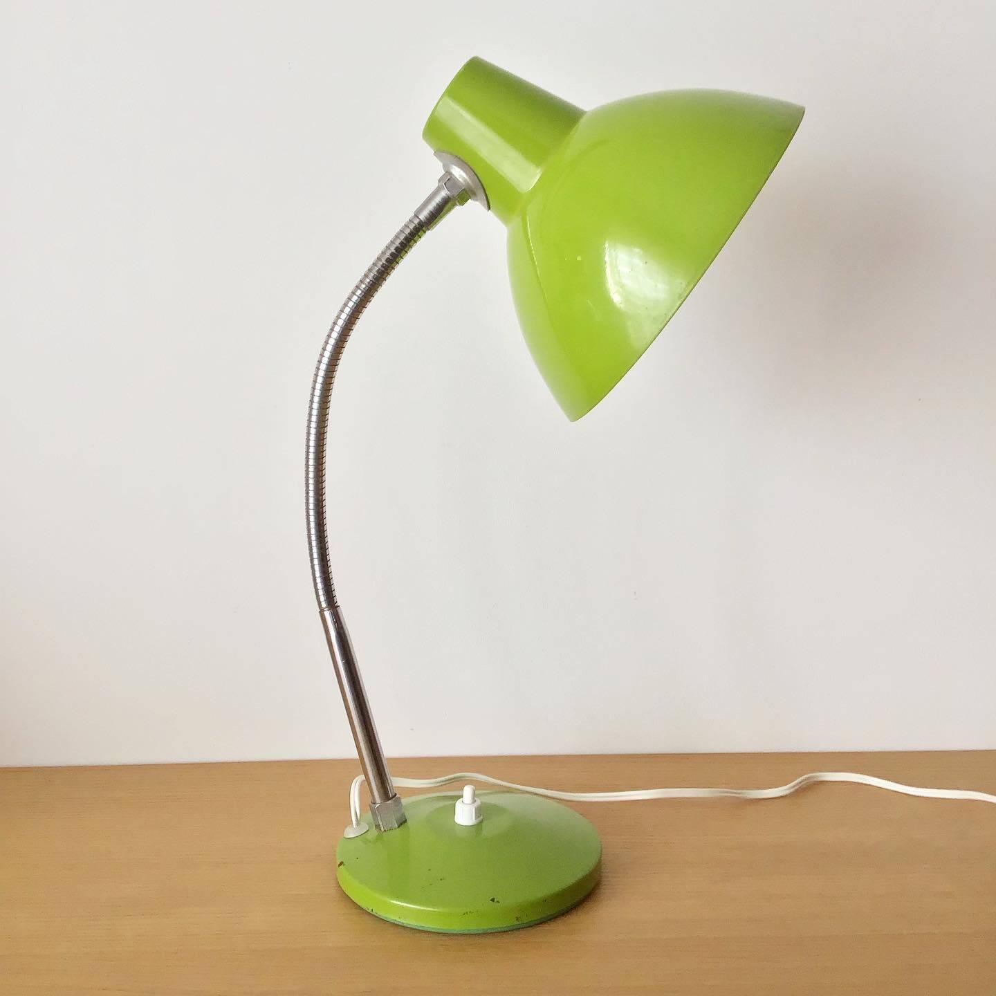 Vintage apple green desk lamp