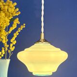 Vintage blue opaline suspension globe