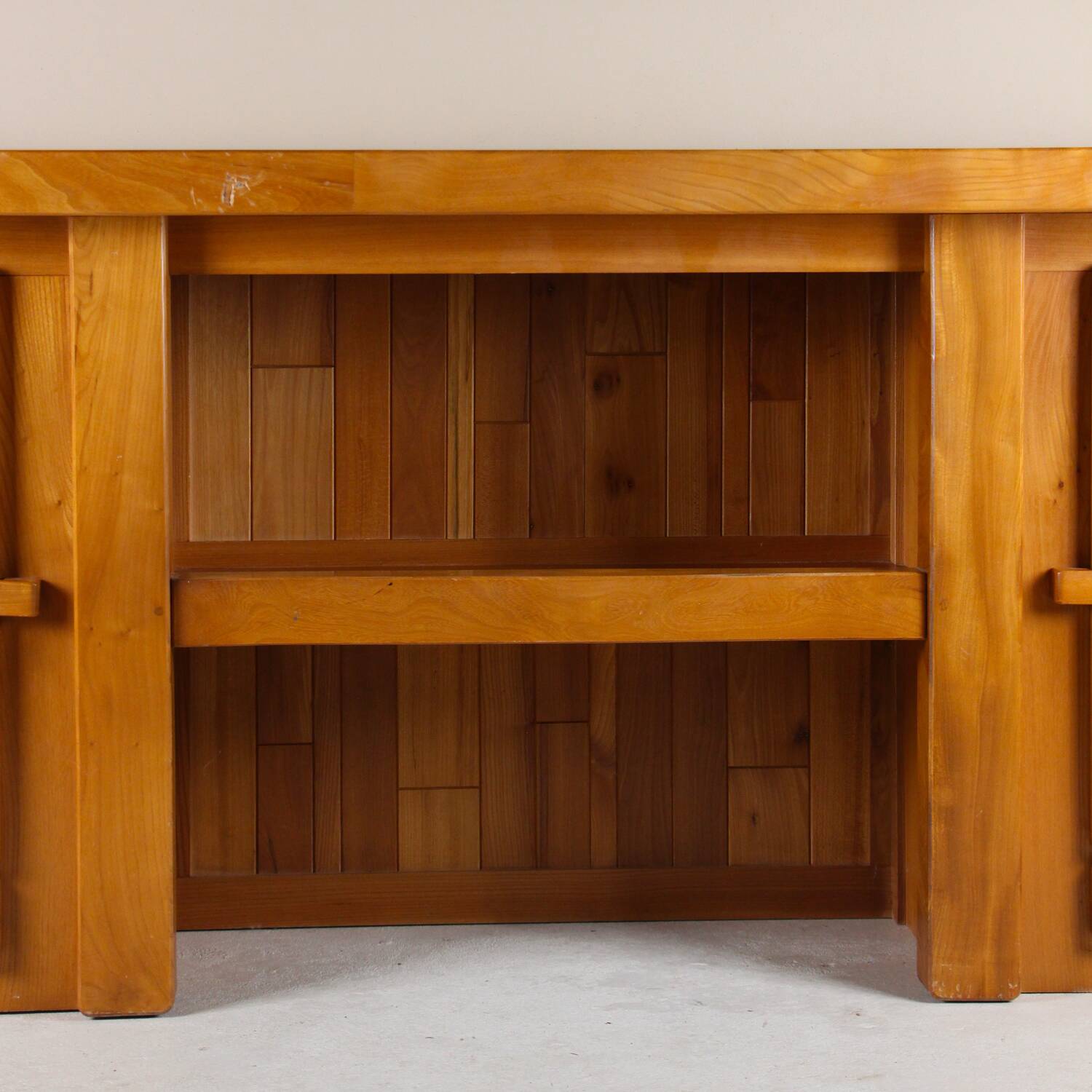 Brutalist grand buffet in solid elm