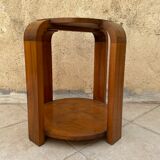 Art Deco pedestal table 1920 in solid wood