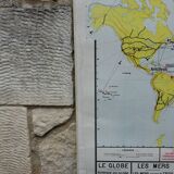 Old school map Vidal Lablache planisphere N° 322