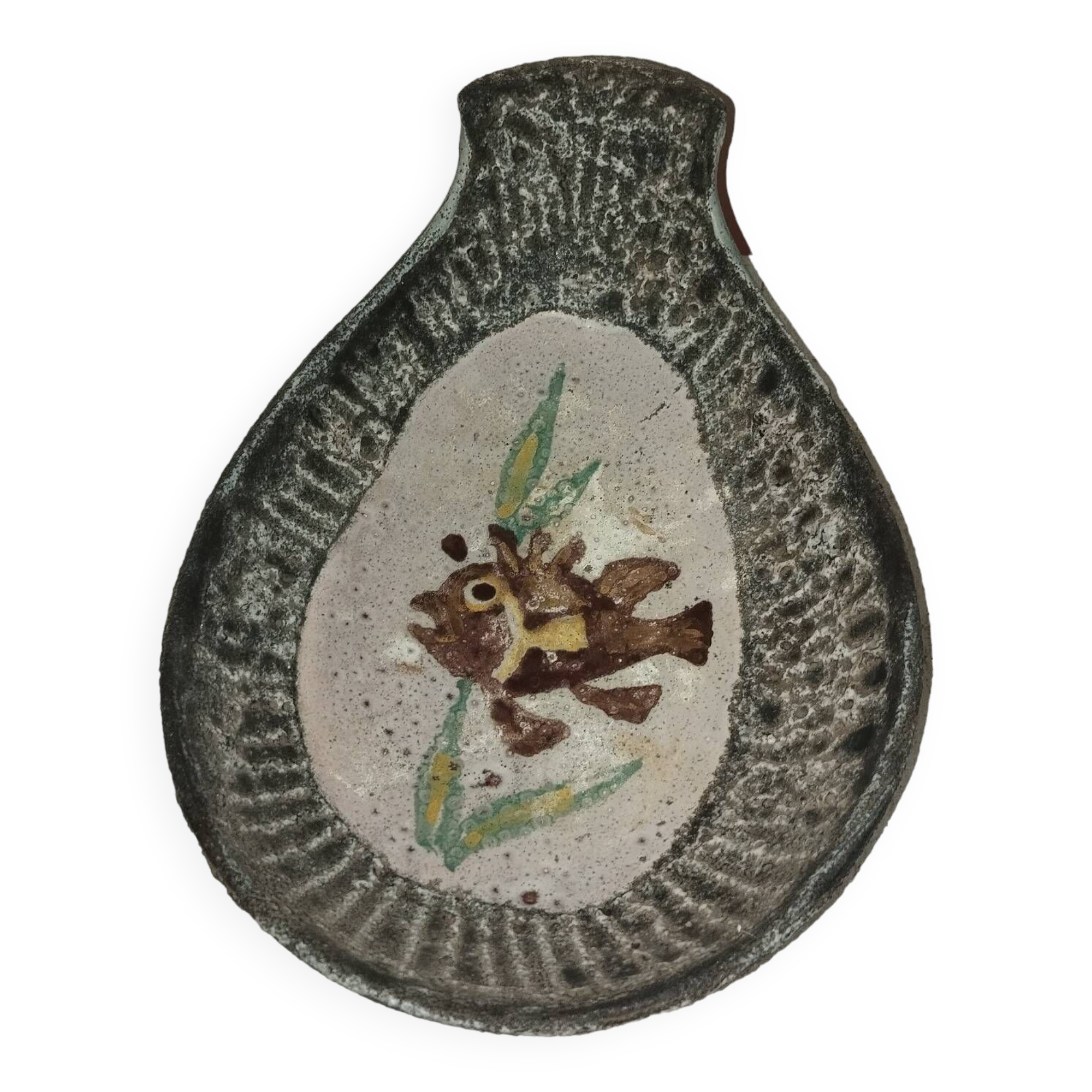 Coupe coquillage poisson céramique années 50 Vallauris