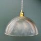 Striped glass pendant light