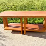 Large solid elm coffee table