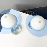 Pair of "Plutone" glass table lamps, model 2701, by Daniela Puppa for Fontana Arte, Italy, 1981