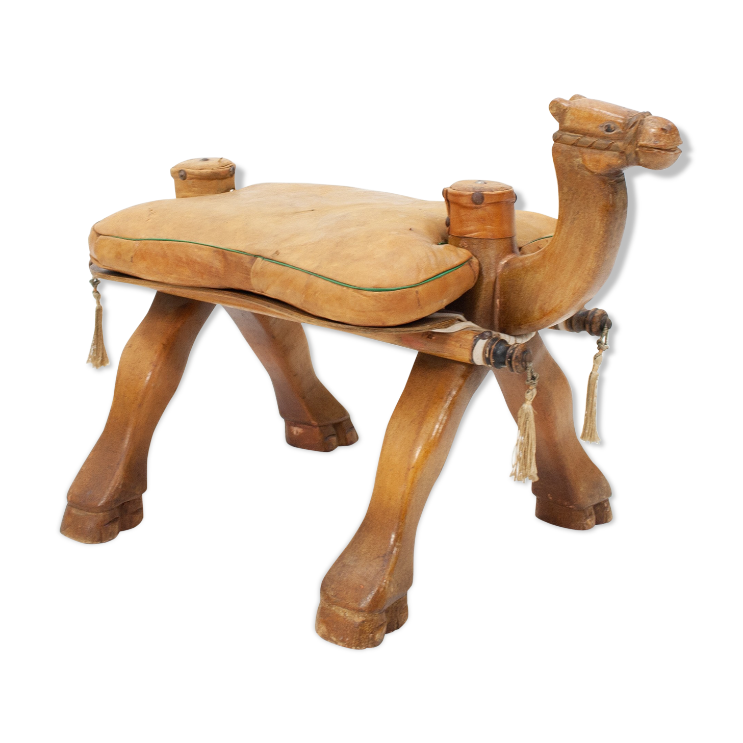 Vintage camel saddle stool, 1960s