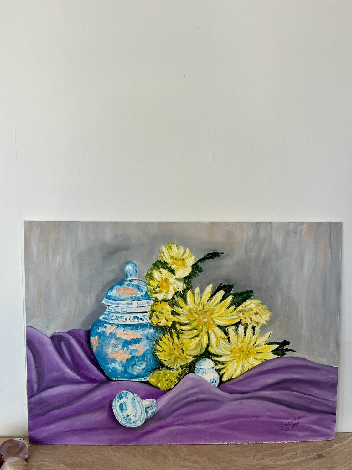 Oil on cardboard, signed, 33cm x 46cm