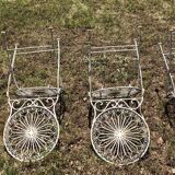 Ancient folded garden lounge in cast iron