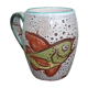 Tasse mug décor algues et poisson Fat Lava vintage