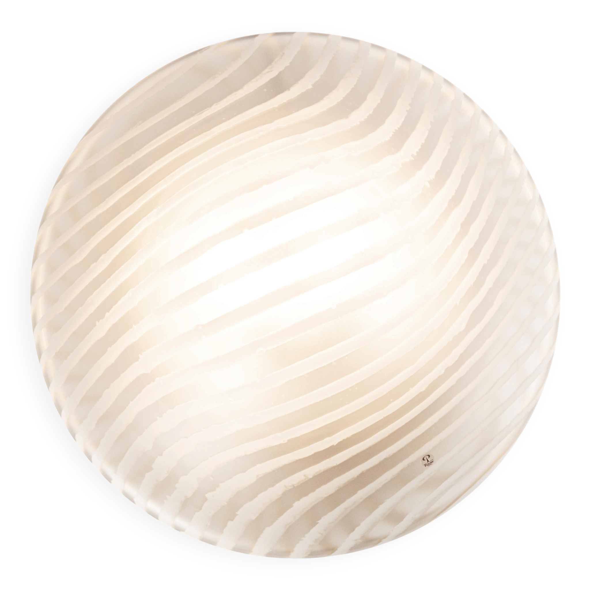 Magnificent glass ceiling light by Peill & Putzler, Germany, 1970s.